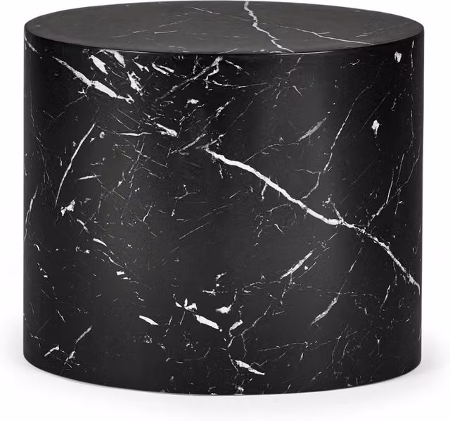 Julian Bowen Toba Nest Tables in Black Marble Effect with Oval Rounded Tops