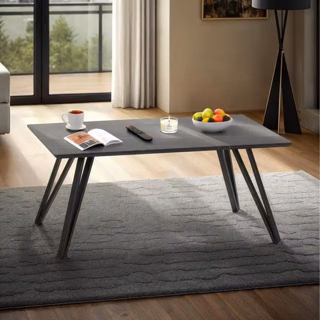 Seconique Marlow Black Marble Effect Coffee Table