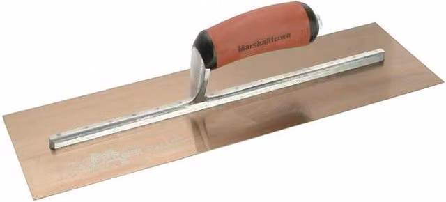 Marshalltown Gold Finishing Trowel with Red Durasoft Handle