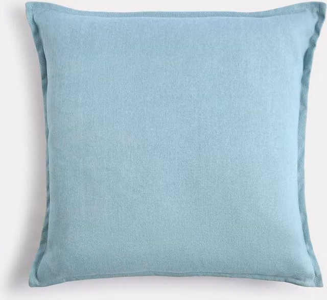 M&S Blue Square Textured Cotton Cushion