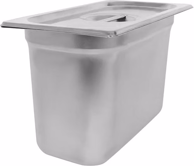 Argon Tableware Stainless Steel Gastronorm Container with Loose Lid, 1/3 Size, 7.25 l, Silver – 2