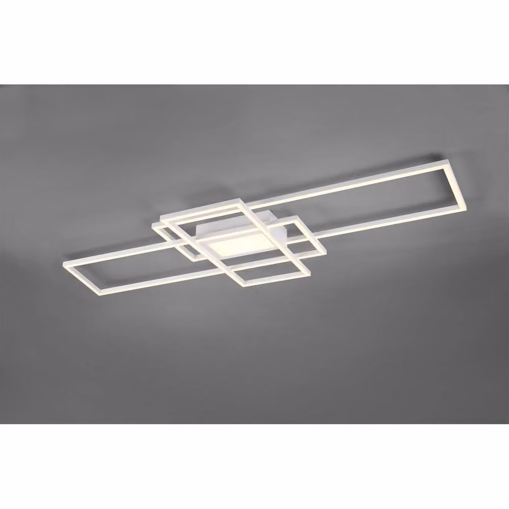 Netlighting Irvine Modern 60W LED Semi Flush Ceiling Light in White with Remote Control and Adjustable CCT – 2