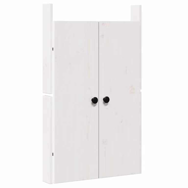 Berkfield Home Outdoor Kitchen White Solid Wood Pine Doors W/D/H: 50 x 9 x 82 cm