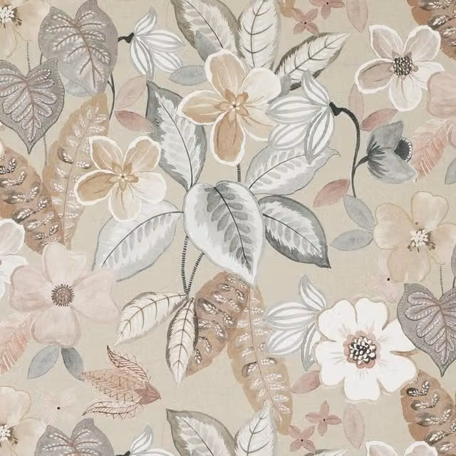 Ante Decor Florence Fabric Autumn in Grey and Beige