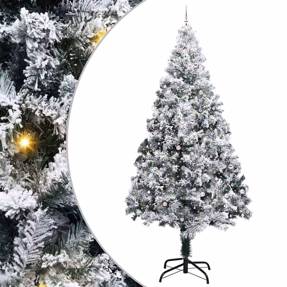 Berkfield Home Pre-lit Artificial Christmas Tree with Ball Set, Green, Height: 400 cm – 2