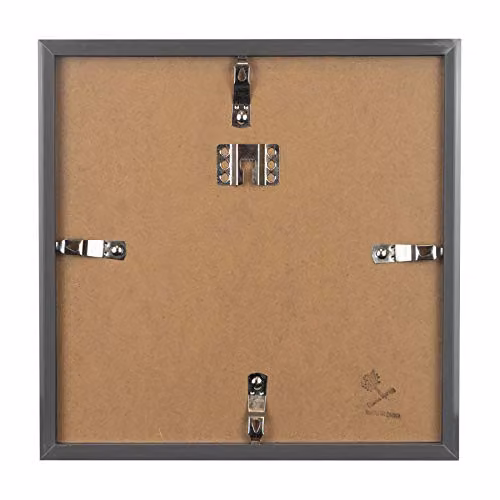 Nicola Spring 3D Shadow Box Photo Frames, Pack of 2, Grey, W/D/H: 25.4 x 25.4 x 25.4 cm – 2