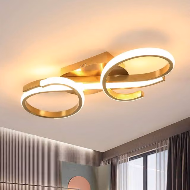 Goeco Modern LED Ceiling Light in Gold, 36 W, Warm White 3000 K – 1