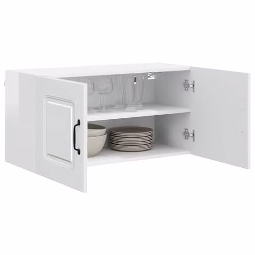 vidaXL Kalmar Dishwasher Panel High Gloss White W/D/H: 80 x 31 x 40 cm