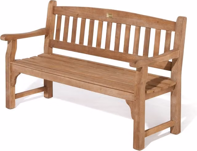 Rowlinson Tuscan Heavy Duty Acacia Wood Garden Bench in Natural Brown