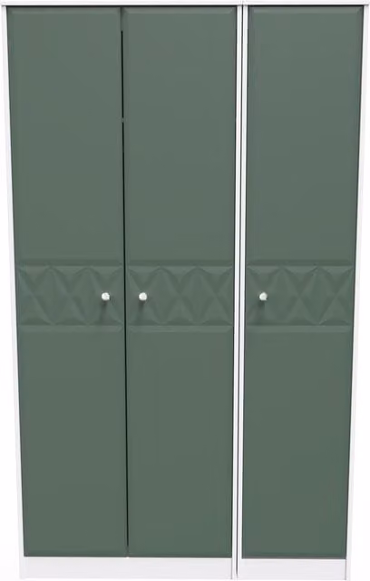 Ready Assembled 2 U Toledo 3 Door Wardrobe in Green – 1