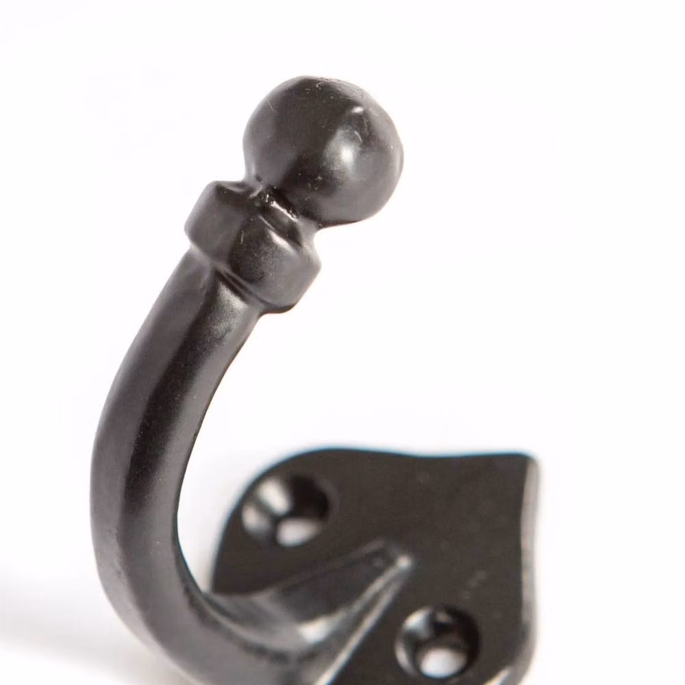 Havendro Set of 5 Arrow Head Cast Iron Wall Mounted Hooks, Black, W: 3.5 cm, H: 4 cm – 4