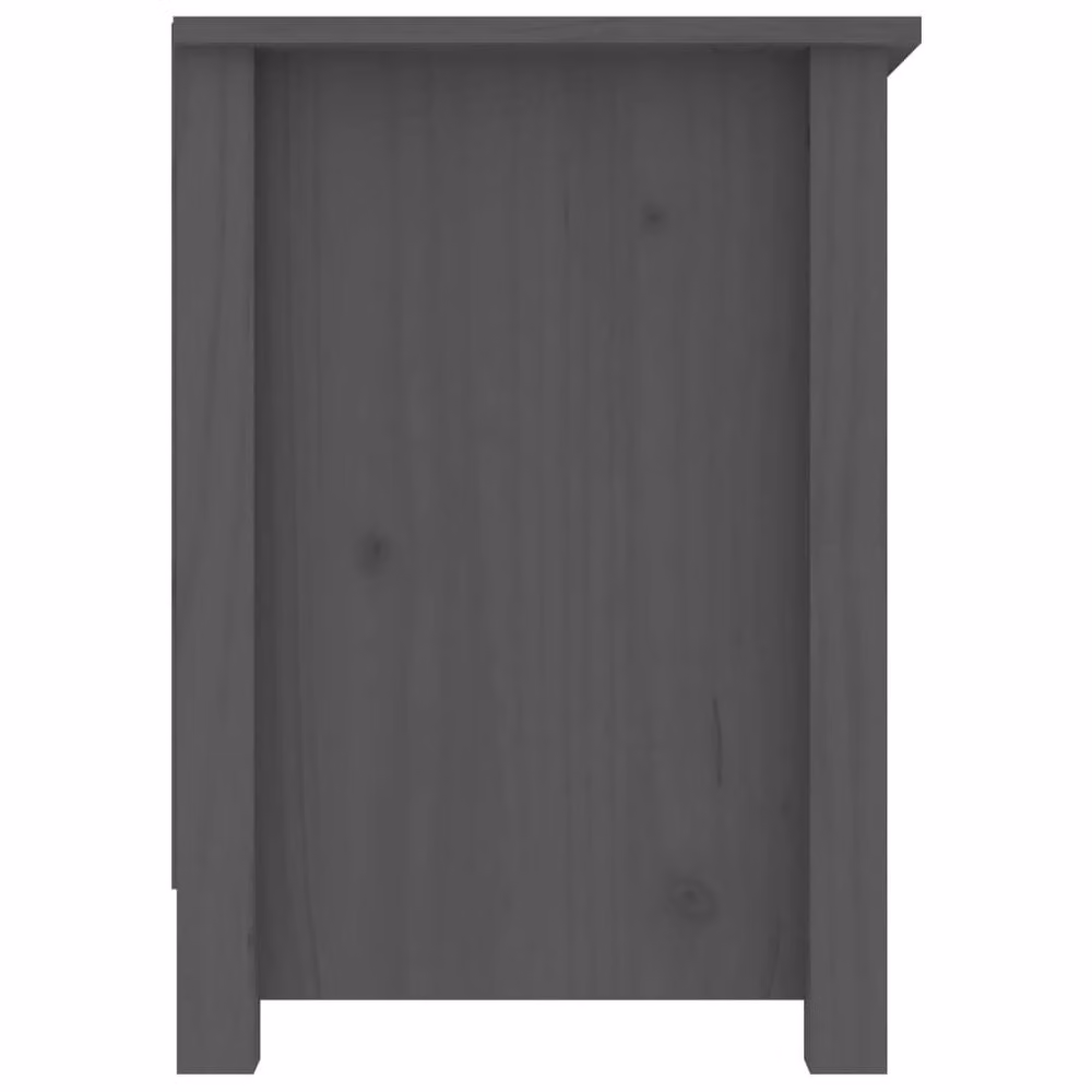 Berkfield Home Grey Modern Solid Pine Wood TV Cabinet W: 103 cm, D: 36.5 cm, H: 52 cm – 4