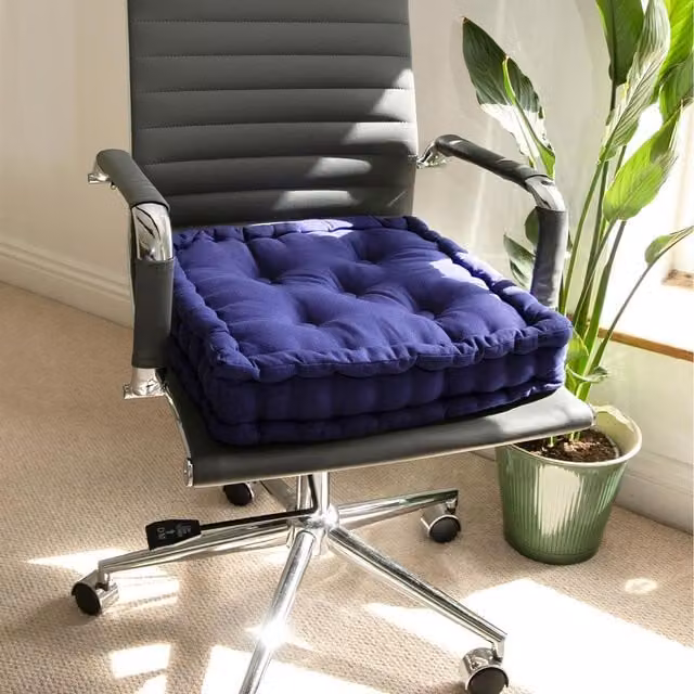 Roseley Blue Square Booster Chair Pads