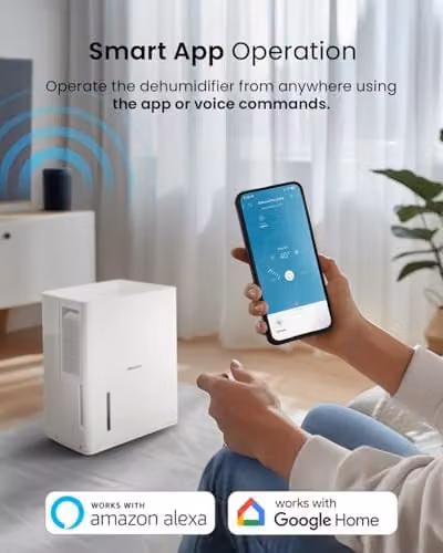 Pro Breeze Smart Dehumidifier with WiFi App Control, 30L Capacity and 3L Water Tank, White – 6