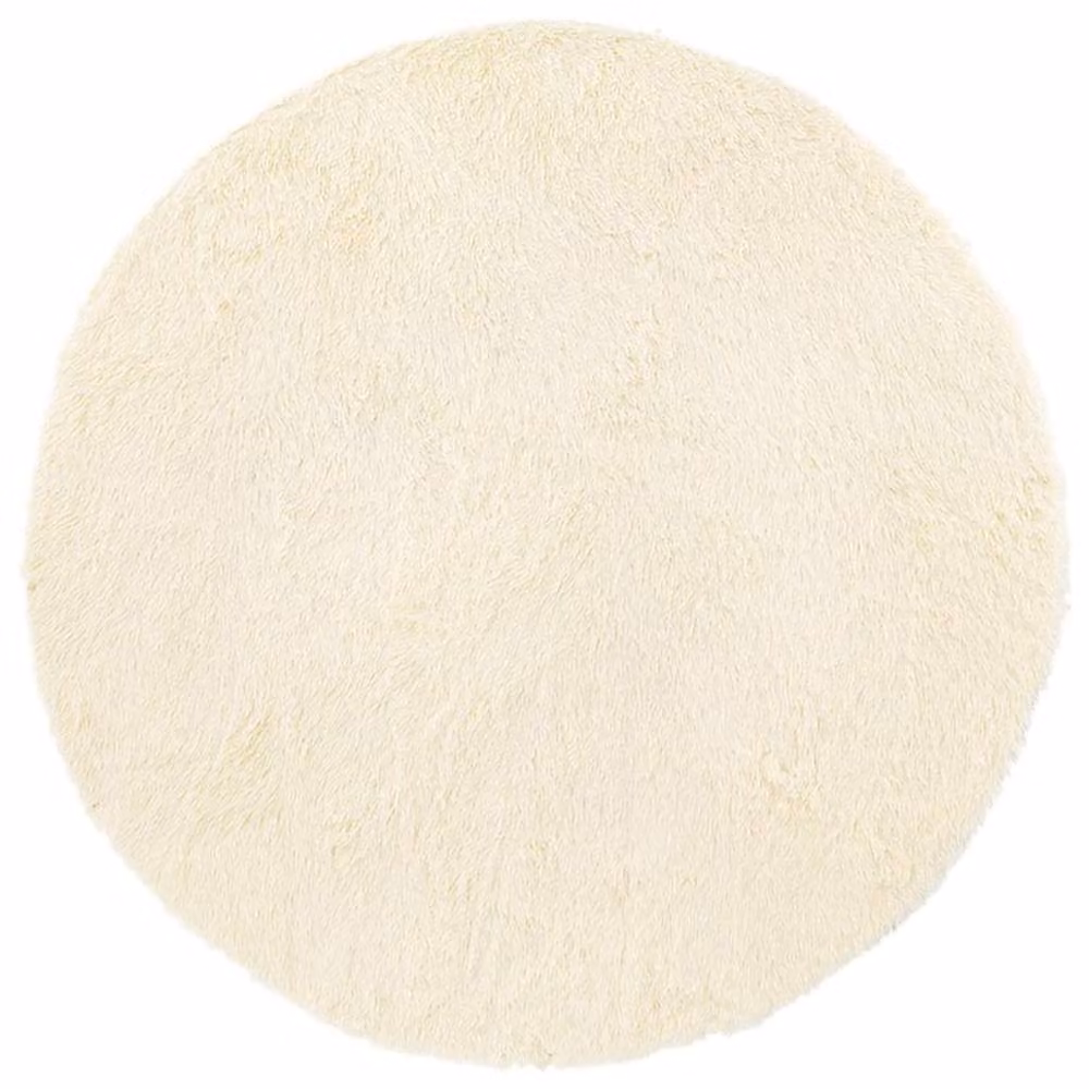 Berkfield Home NAVARRA Shaggy High Pile Round Rug, Beige, Diameter: 160 cm