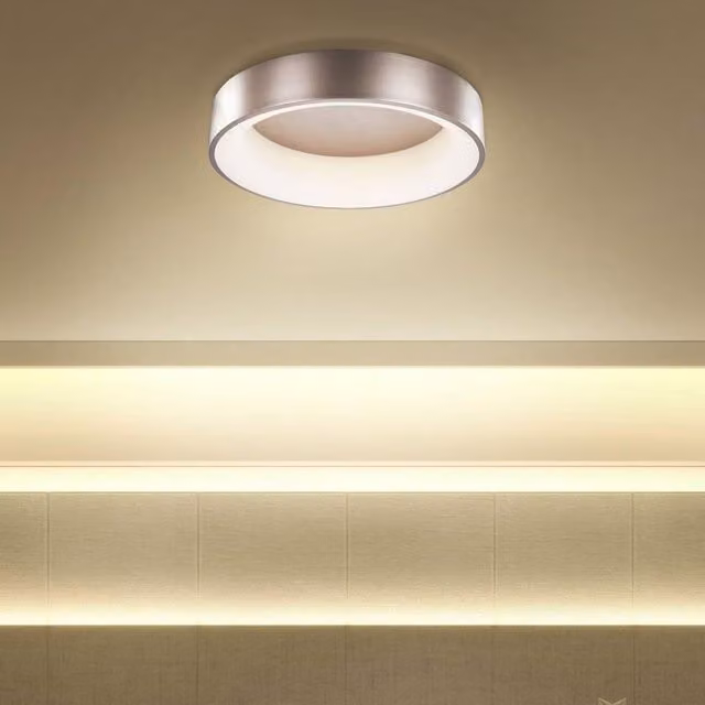Wyld and Coco Modern Round LED Ceiling Lamp in Brown – 1