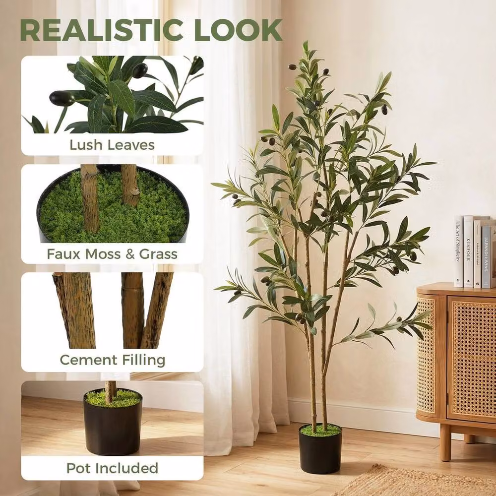 EONLION Green Mediterranean Artificial Tree – 3