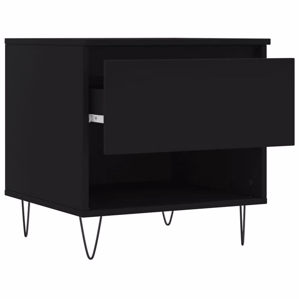 Berkfield Home Set of 2 Modern Black Nesting Coffee Tables, W/D/H: 50 x 46 x 50 cm – 4