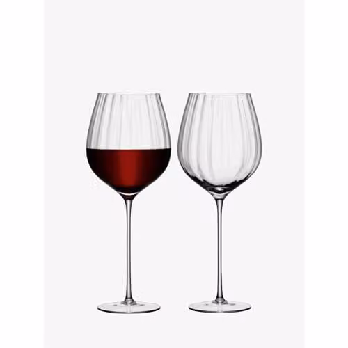 LSA International Aurelia Transparent Glass Wine Glass, 660 ml, Set of 2
