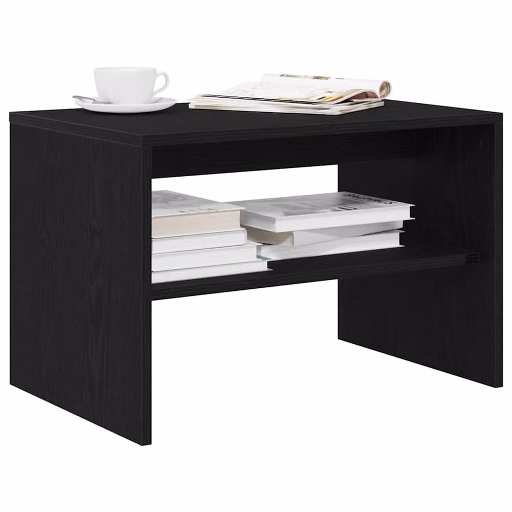 Berkfield Home Modern Black Oak TV Cabinet in Matt Black, W/D/H: 60 x 40 x 40 cm – 2