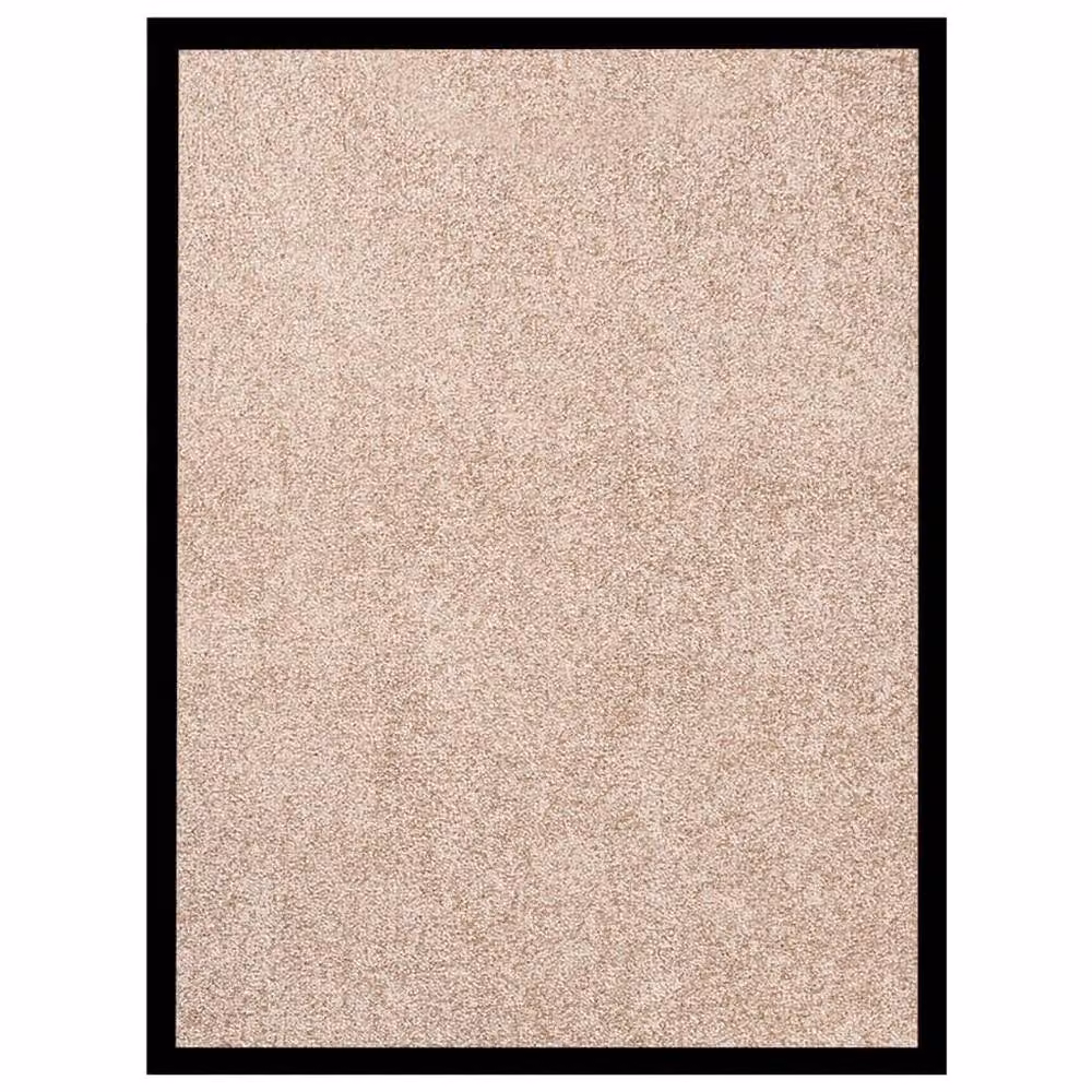 Berkfield Home Non-Slip Brushing Doormat, Beige and Black, W: 60 cm, D: 80 cm – 2
