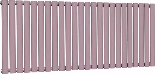 Lux Heat Oval Horizontal Coloured Radiator in Lavender Mist, W: 144 cm, H: 60 cm