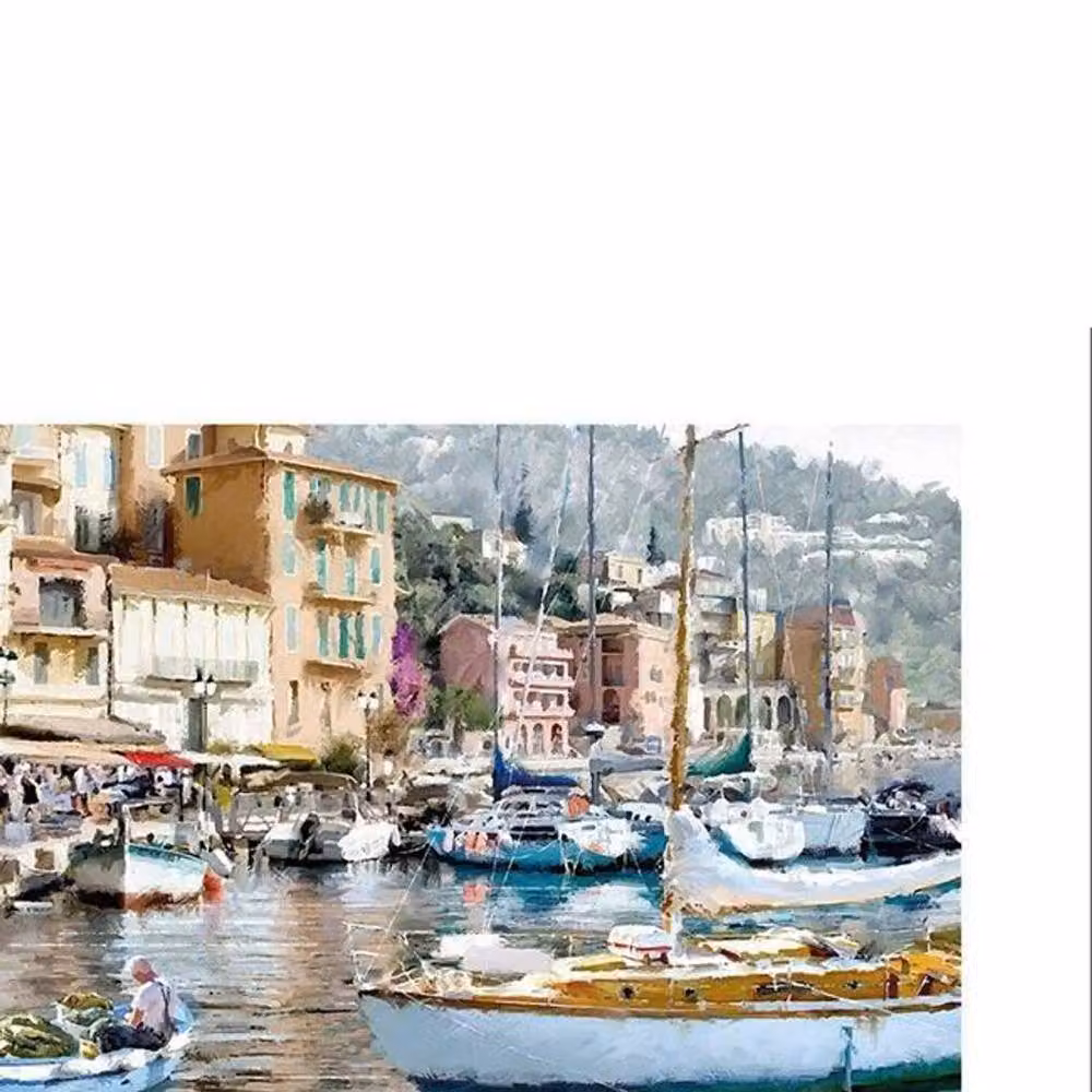 Richard Macneil Harbour Multicolour Paper Art Print – 2