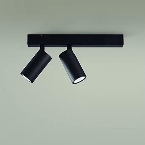 Netlighting LEDS C4 Simply Twin Spotlight in Metallic Black with 7W GU10 Bulbs