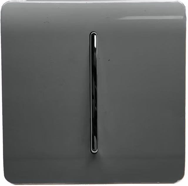 Trendi Switch 1 Gang 2 Way Screwless 10 Amp Light Switch in Grey