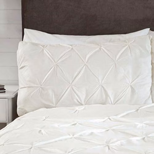 Rapport Home Pintuck Balmoral Duvet Cover Set, Cream, Single, W/D/H: 135 x 200 cm – 2