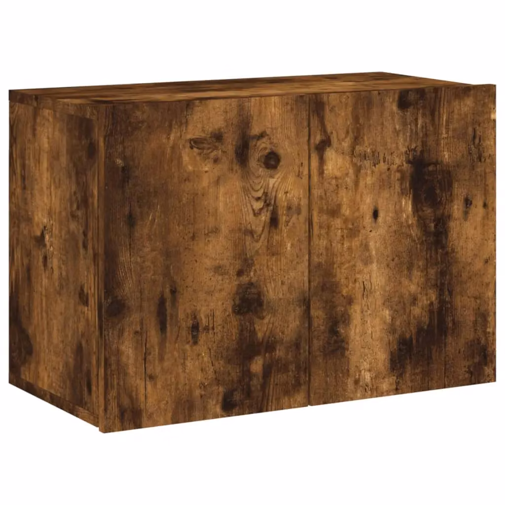 Berkfield Home Wall-mounted TV Cabinet in Smoked Oak Brown, W: 60 cm, D: 30 cm, H: 41 cm – 2