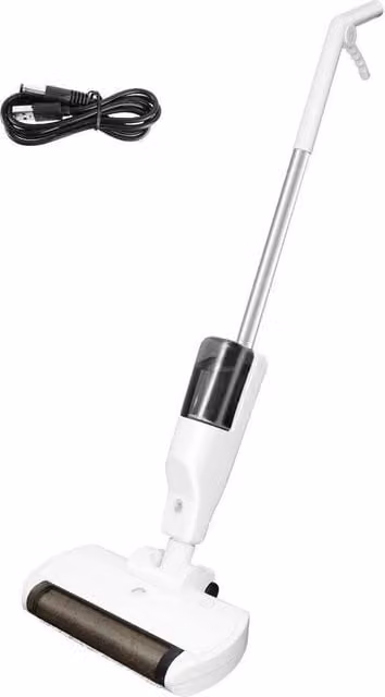 SPETLEK Rechargeable Cordless Bagless Floor Sweeper and Carpet Cleaner in White – 1