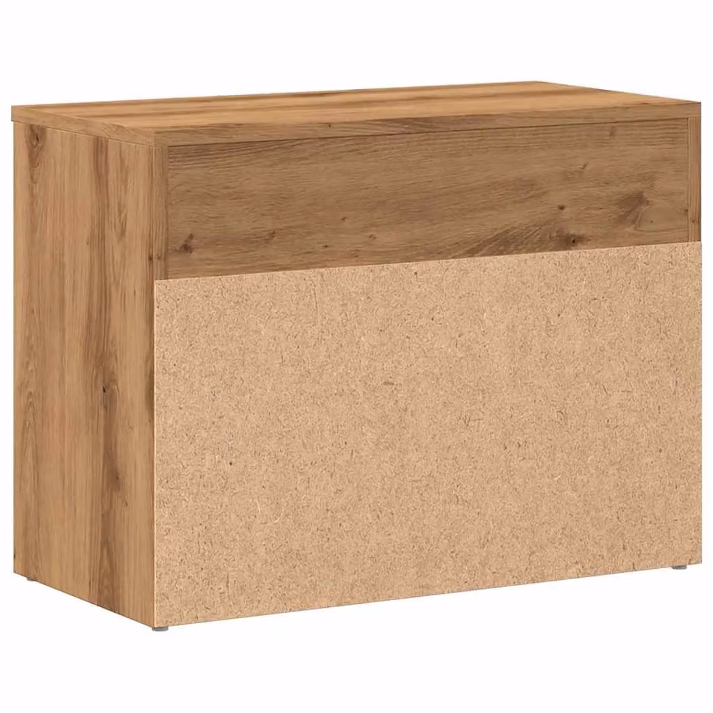 Berkfield Home Artisan Oak Shoe Bench in Brown, W/D/H: 60 x 30 x 45 cm – 4