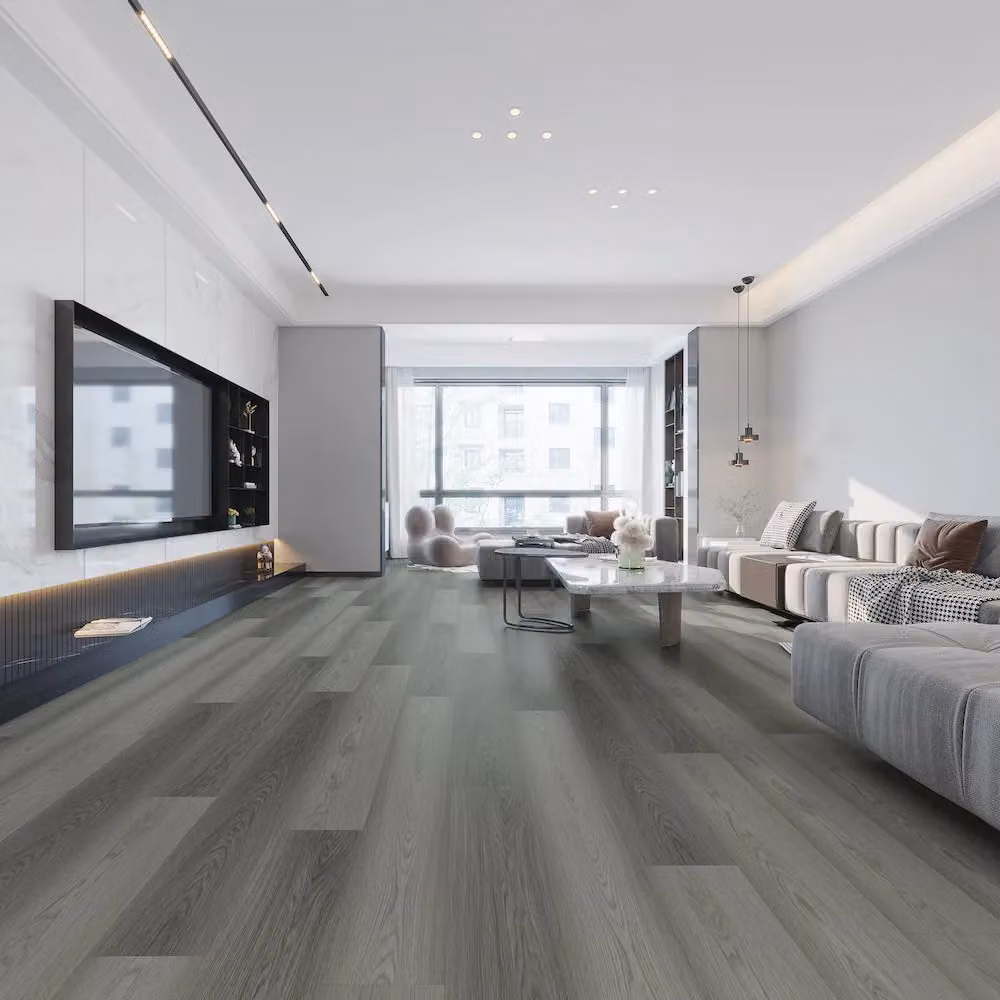 Vinyl Flooring UK Woodlands Nature Luxury Vinyl Tile in Dark Grey, 20 Planks, Covers 4.59sqm – 2