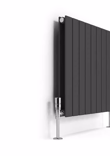 Terma Steel Wall Mounted Radiator in Anthracite Grey, H: 60.0 cm x W: 58.8 cm – 4
