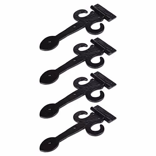 Hammer and Tongs Arrowhead T-Hinge, Black Powder Coated, Pack of 4, W: 30 cm – 2