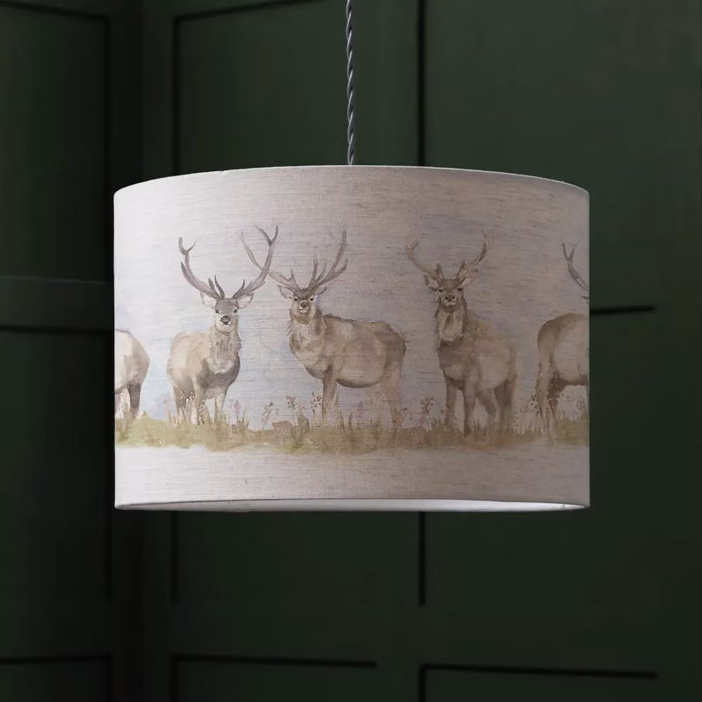 Voyage Maison Moorland Stag Eva Animal Lampshade in Light Beige, Diameter: 30 cm, Height: 21 cm – 2
