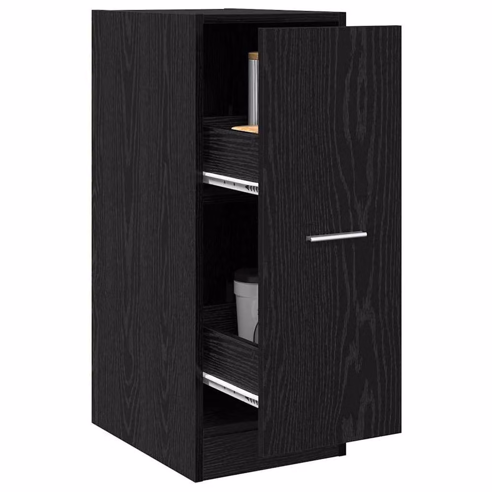 Berkfield Home Apothecary Cabinet in Black Oak, W/D/H: 30 x 41 x 77.5 cm – 3