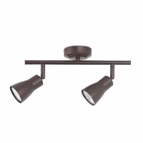 Netlighting FORLIGHT Safran Twin Spotlight in Brown with 2x GU10 Metal Surface Mount Bar