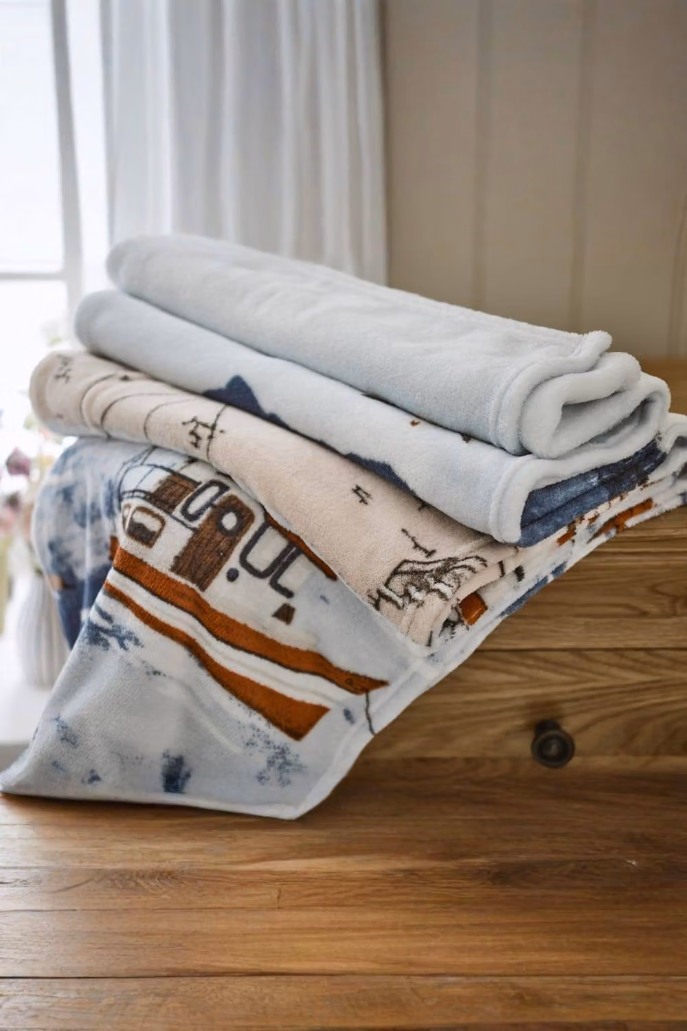 Lobster Creek Maritime Coastal Fishing Village Fluffy Fleece Printed Throw, Multicolour, W: 150 cm, D: 200 cm – 4