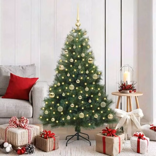 Berkfield Home Artificial Green Christmas Tree with 150 LEDs, Height: 150 cm