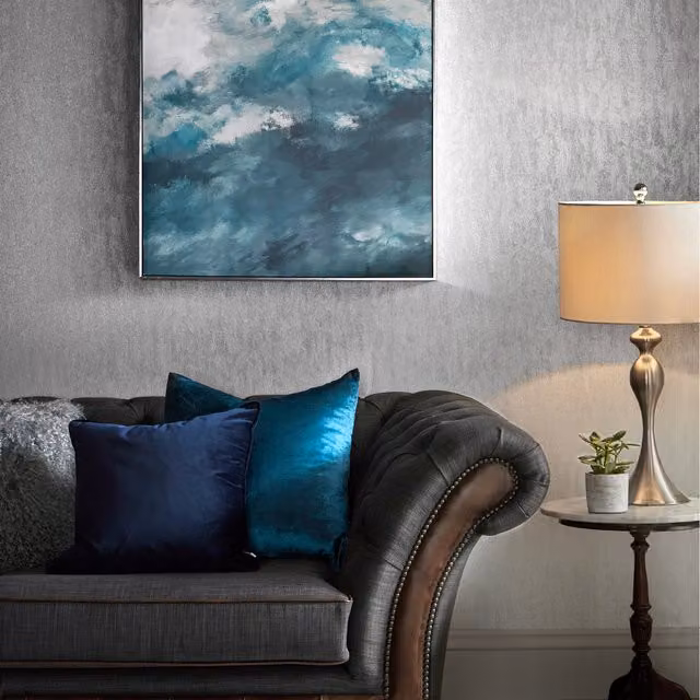 Superfresco Easy Molten Texture Metallic Abstract Wallpaper in Silver