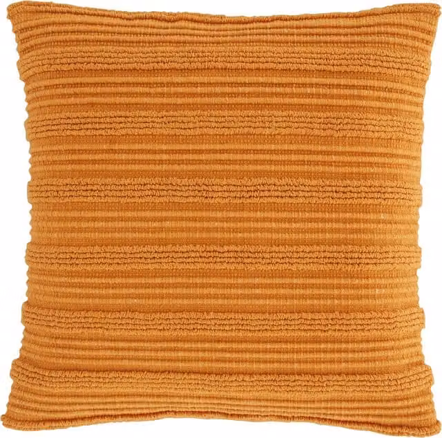 Pineapple Elephant Tufted Striped Boho Cotton Filled Cushion, Orange, W/D/H: 45 x 45 x 45 cm
