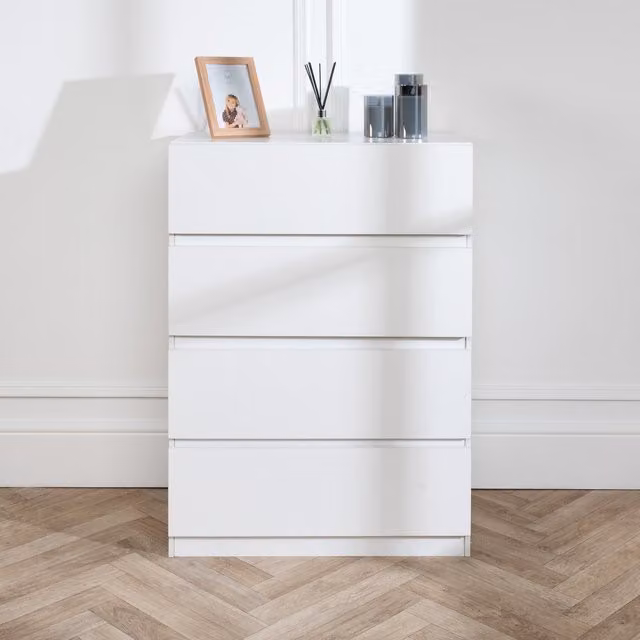 Home Treats White Minimalist Bedroom Furniture