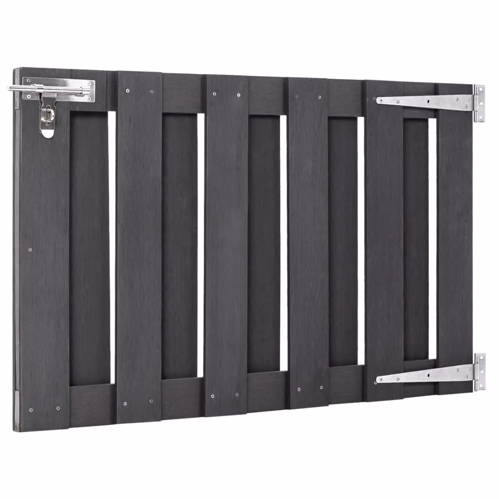 Berkfield WPC Garden Gate, Grey, W: 100 cm, H: 60 cm – 3