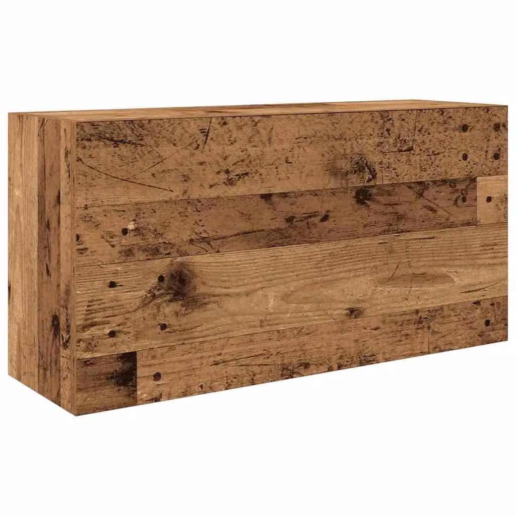 Berkfield Home Old Wood Bathroom Wall Cabinet in Brown, W/D/H: 80 x 25 x 40 cm – 2