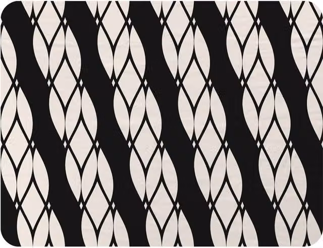 Benjamin Tate Design Geometric Rope Pattern Fleece Blanket in Black and Beige, W/D/H: 120 x 150 cm – 2