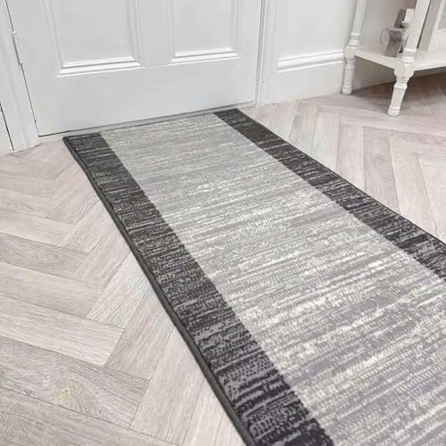 runrug Soft Hallway Runner Rug in Grey, W/D/H: 70 x 420 cm, 9mm Thick