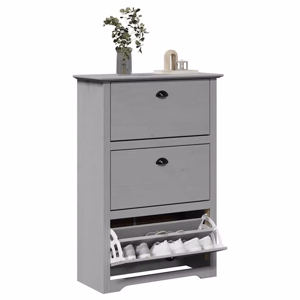 Berkfield Home BODO Shoe Rack in Grey, W/D/H: 80 x 35 x 118 cm – 2
