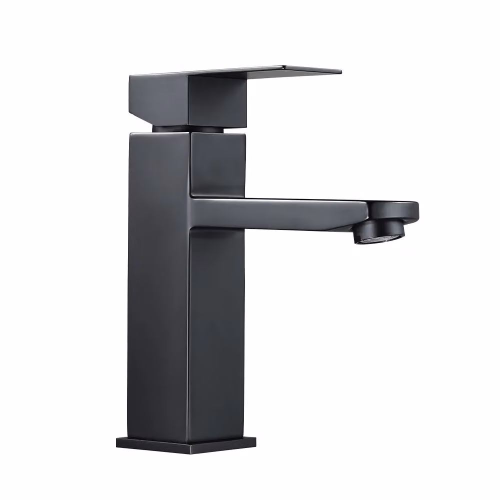 Living and Home Matte Black Single Lever Stainless Steel Basin Tap – 2